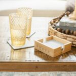 Bamboo & Recycled Felt Coaster Set - 4