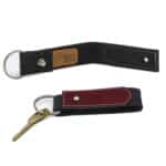 Black Felt Key Ring with Leather - 4