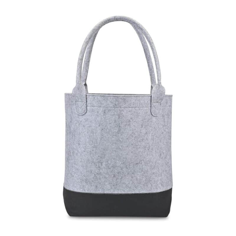 Out of the Woods® Felt Colorblock Tall Tote - Light Grey-Black - 1