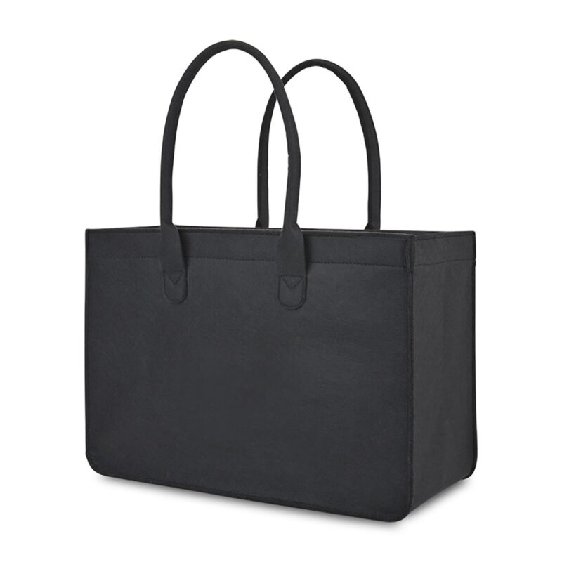 Out of the Woods® Felt Shopper Tote - Black - 4