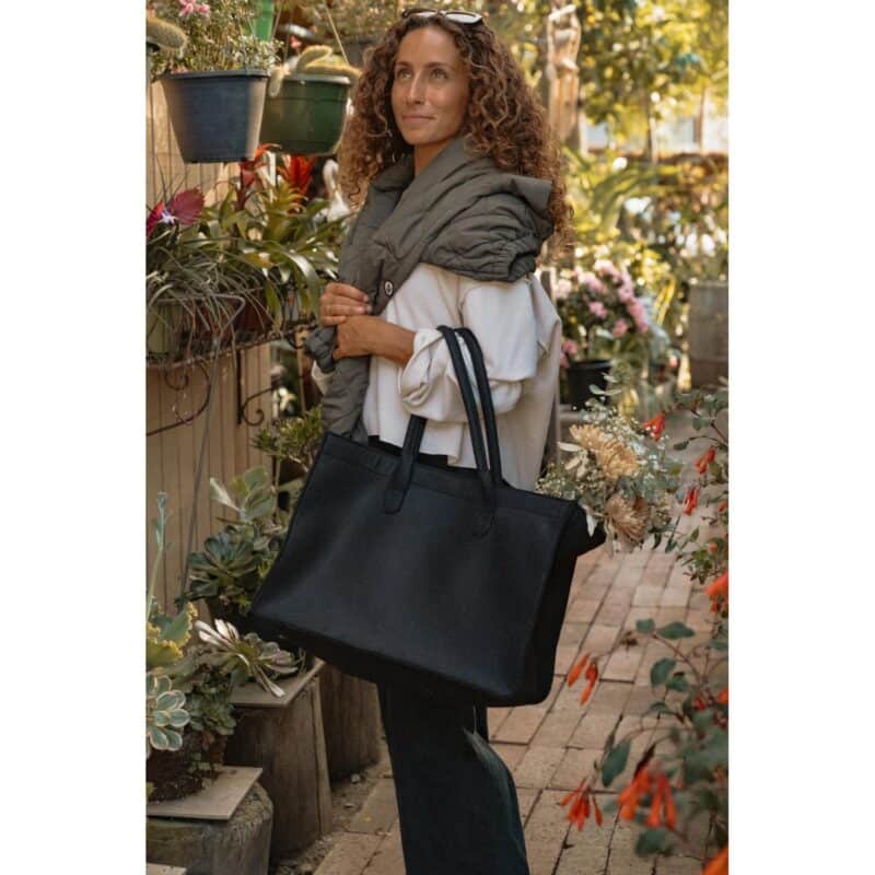 Out of the Woods® Felt Shopper Tote - Black - 6