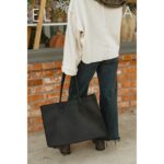 Out of the Woods® Felt Shopper Tote - Black - 7