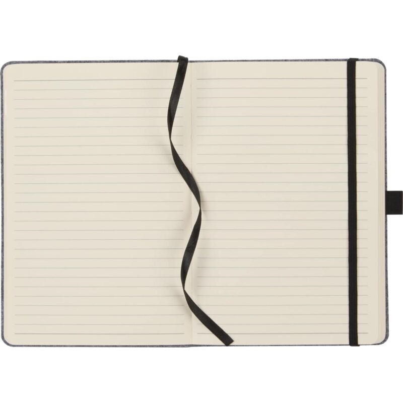 THE GOODS™ Recycled Felt 8'' x 5.5'' Bound Notebook - 4