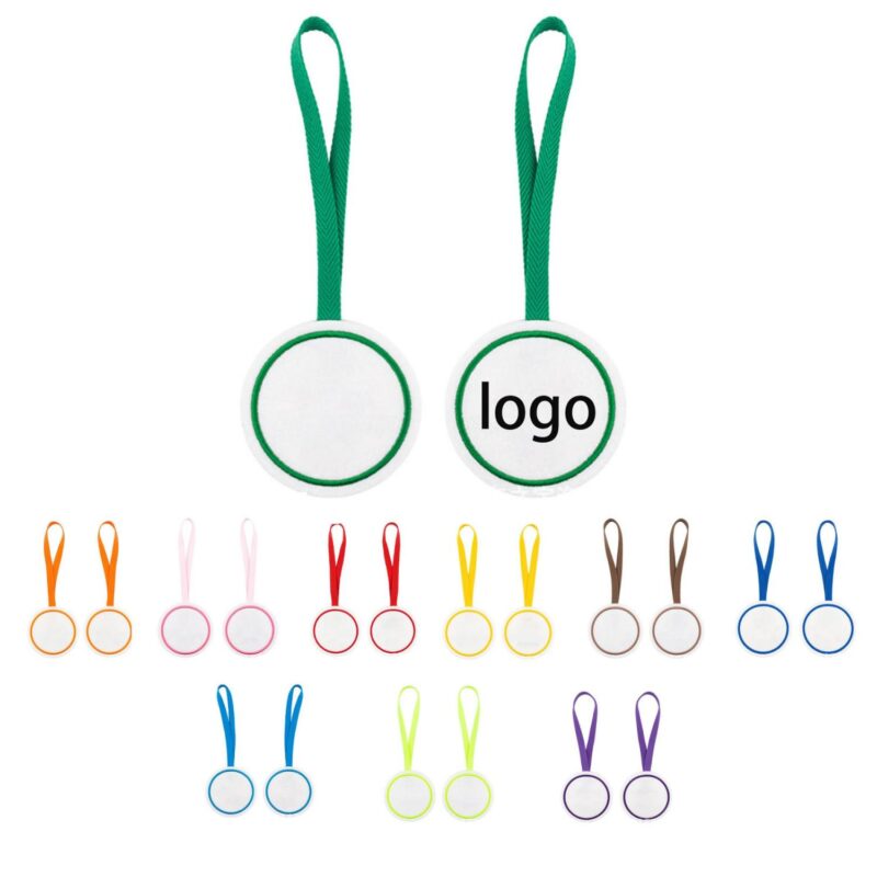 Circular Blank Name Tag Pendant (Recycled Felt Keychain)