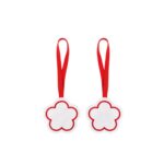 Flower Blank Name Tag Pendant (Recycled Felt Keychain) - 2