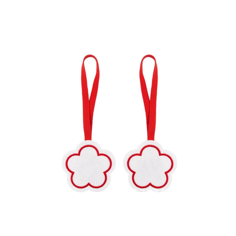 Flower Blank Name Tag Pendant (Recycled Felt Keychain) - 2