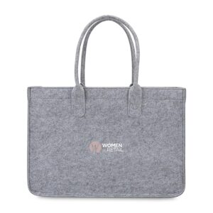 Out of the Woods Felt Shopper Tote - Light Grey