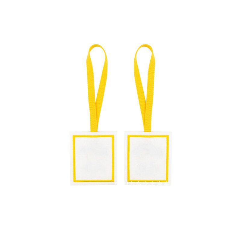 Square Blank Name Tag Pendant (Recycled Felt Keychain) - 3